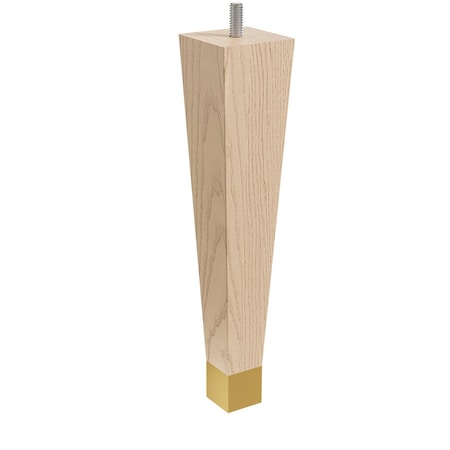 Designs Of Distinction 9" Square Tapered Leg with bolt and 1" Warm Bronze Ferrule - Ash 01241009ASWB6